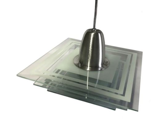 lustre quadrado pendente